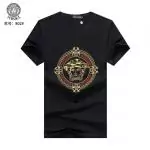 versace cotton classic medusa sequin t-shirt embroidery round black